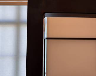 Room & Board Architecture Queen Bed Frame in Natural Steel Finish. Measures 60" W x 84" L x 80" H. Photo 2 of 2. 