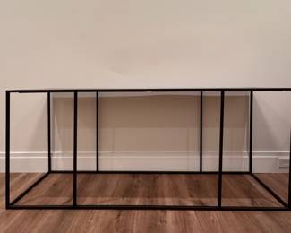 CB2 Gilt Metal Top Console with Iron Frame. Measures 71" W x 18" D x 30" H. Photo 1 of 4. 