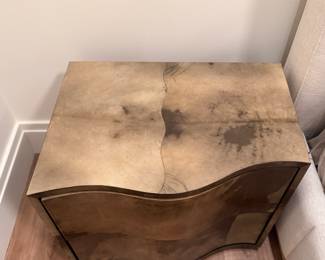 CB2 Curved Nightstand by Brett Beldock in Vellum. Each Measures 25" W x 19" D x 20.5" H. Photo 2 of 3. 