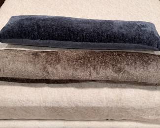 Custom Bolster in Velour. Each Measures 50" W. 