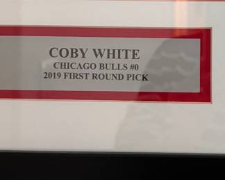 Coby White Autographed Chicago Bulls Game Photo. Photo 3 of 3. 