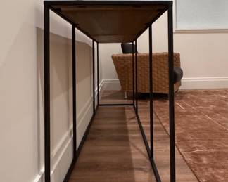 CB2 Gilt Metal Top Console with Iron Frame. Measures 71" W x 18" D x 30" H. Photo 2 of 4. 