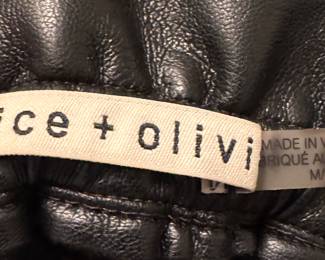 Alice & Olivia Draw String Vegan Leather Pants. Photo 2 of 2. 