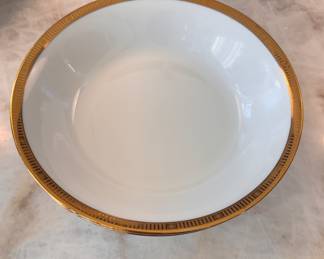 Bernardaud Limoges Madison Bone China. Pieces Include: Creamer & Sugar, 2 Serving Bowls, Serving Dish, 9 Dinner Plates, 8 Salad Plates, 9 Bread & Butter Plates, 10 Rimmed Soup Bowls. Photo 5 of 7. 