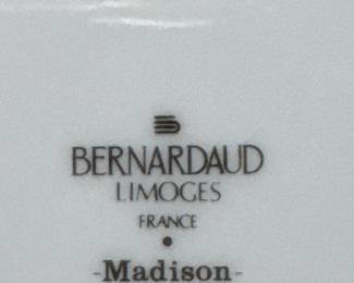  Bernardaud Limoges Madison Bone China. Pieces Include: Creamer & Sugar, 2 Serving Bowls, Serving Dish, 9 Dinner Plates, 8 Salad Plates, 9 Bread & Butter Plates, 10 Rimmed Soup Bowls. Photo 7 of 7. 