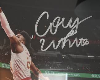 Coby White Autographed Chicago Bulls Game Photo. Photo 2 of 3. 