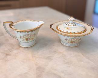 Noritake China Pattern Code NN1182. Pieces Include: 8 Dinner Plates, 8 Bread & Butter Plates, 8 Bowls, 6 Cream Soup, 11 Saucers, Covered Tureen, Divided Dish, Cream & Sugar and Sauce Boat with Under Plate. Photo 8 of 10. 