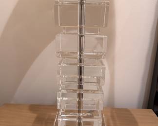 Restoration Hardware (RH) Stacked Crystal Block Table Lamps - 2 Available. Each Measures 26" H. Photo 2 of 3. 