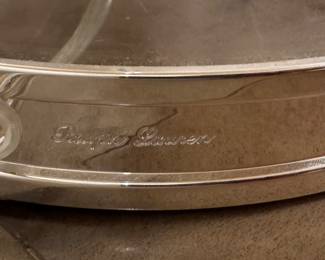 Pair of Ralph Lauren Modern Table Lamps in Polished Silver Finish for Visual Comfort - 2 Available. Three-Way Switch. Each Measures 30" H with 9.25" Base D. Photo 2 of 2.