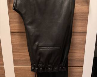 Alice & Olivia Draw String Vegan Leather Pants. Photo 1 of 2. 