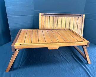 Two Folding Wooden Tray Tables