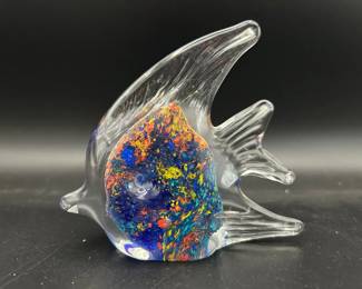 Art Glass Fish Paperweight