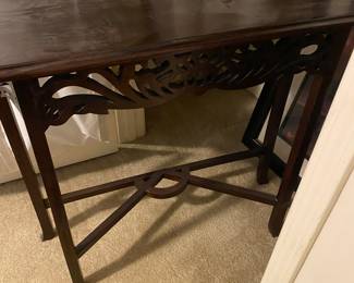 Nice carved sofa or entry table. 