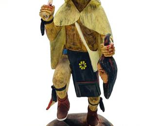 Vintage Signed Carved Wooden Hopi Kachina Doll