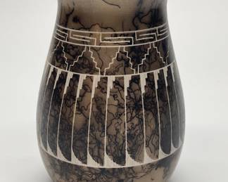 Vintage Signed Native American Navajo Raku