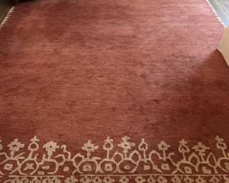 Pottery Barn Wool 10’ x 14’ Dessa Terra-Cotta Area