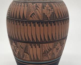 Vintage Signed Navajo Pottery Vase