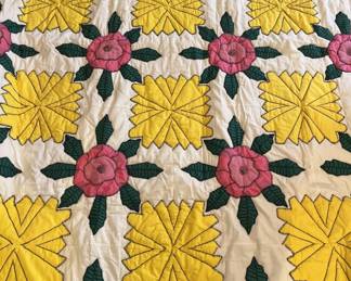 Vintage Handstitched Appliqué Quilt