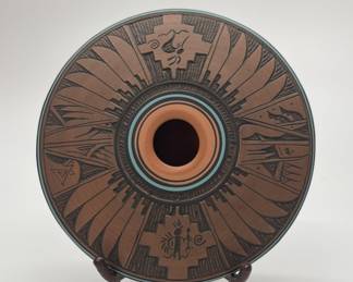 Vintage Signed Native American Navajo Pottery