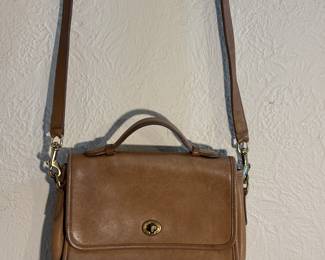 Authentic Vintage Coach Cort Bag in British Tan