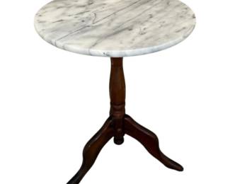 Marble Top Pedestal Table 