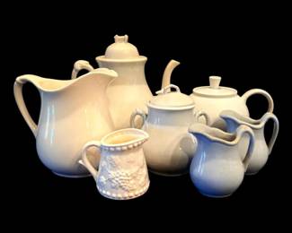 White Ceramic Water Pitcher, Tea Pots, More