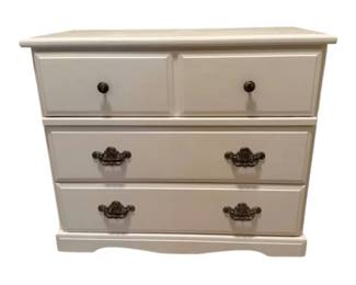 Three Drawer Ivory Painted Dresser