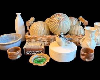 Shawnee USA Iris Vases, Decorative Spheres, More