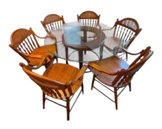 48 Round Dining Table W 6 Chairs