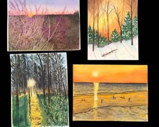 Landscape Nature Style Watercolor Paintings