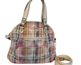COACH Poppy Madras Satchel Handbag