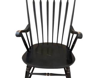 Black Rocking Chair With The University Of Mount Union Seal 