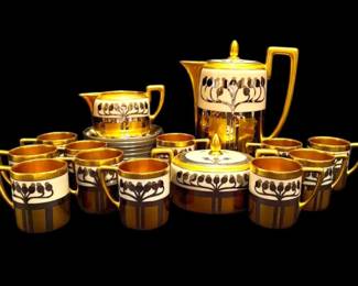 009 WA Pickard Rosenthal SelbBavaria Isolde China Tea Set  Hand Painted 24 Pcs.