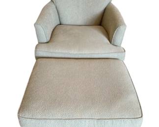 Braxton Culler Mint Green Upholstered Chair Ottoman 