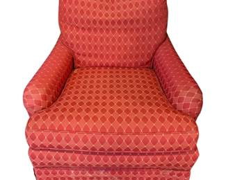 Red Edwards Furniture Upholstered Diamond Pattern Armchair 