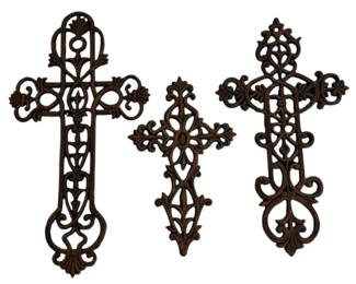 Three Cast Iron Crosses