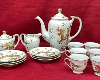 Vtg Japanese Dragonware Tea Set