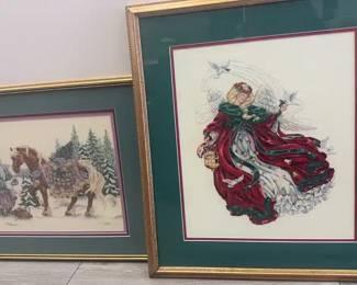 Two Winter Wonderland Cross Stich Creations