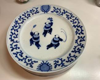Blue & white plates