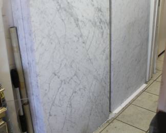 Approx 36in by 17 in italian marble slabs. Off white with beautiful marbling
Set of 10+. $300ea