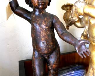 Cherub carved out of wood excellent piece 