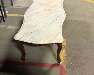 Walnut marble coffee table