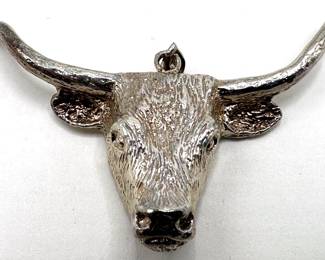 Sterling Silver Longhorn Bull Pendant
Lot #: 51