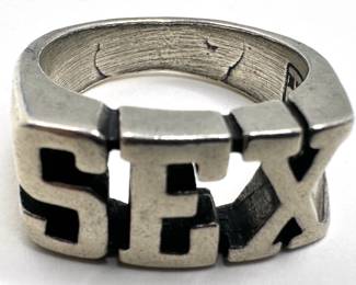 Noir Sterling Silver Sex Ring, Size 12.5
Lot #: 49