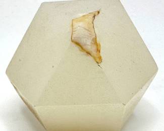 Vintage Alabaster Marble Hexagonal Paperweight
Lot #: 124