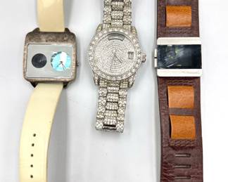3 Watches: Android, Vestal On Leather Strap & Rhinestone
Lot #: 46