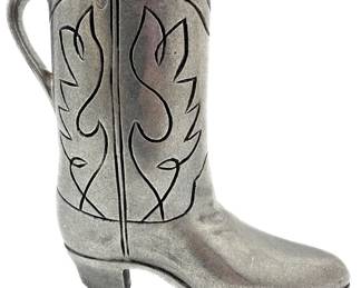 Vintage 1970s Wilton Armetale Pewter Cowboy Boot Planter
Lot #: 121