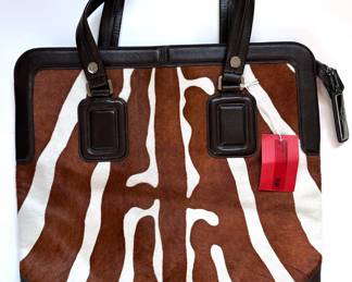 New With Tags Roger Vivier Bonnie Pony Hair Zebra Print Tote With Branded Dust Bag
Lot #: 5
