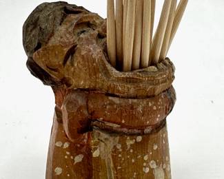 Vintage Carved Wood Toothpick Holder & 3 Vintage Trinket Boxes
Lot #: 106