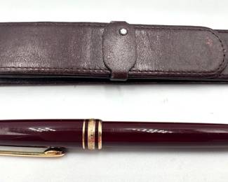 Vintage Montblanc Meisterstuck Ball Point Pen With Cap & Branded Leather Case
Lot #: 48
